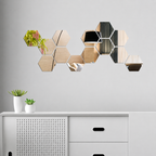 Acrylic Hexagon Mirror Wall Decor Stickers