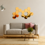 Acrylic Hexagon Mirror Wall Decor Stickers