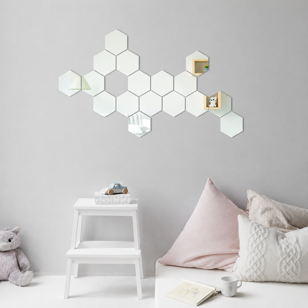 Acrylic Hexagon Mirror Wall Decor Stickers