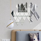 Acrylic Rhombus Mirror Wall Decor Stickers