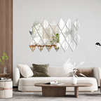 Acrylic Rhombus Mirror Wall Decor Stickers