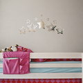 Acrylic Star Rings Mirror Wall Decor Stickers