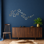 Acrylic Star Rings Mirror Wall Decor Stickers