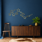 Acrylic Star Rings Mirror Wall Decor Stickers