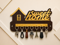 Premium Golden Acrylic Mirror Key Holder