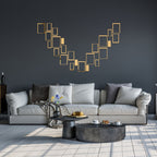 Acrylic Rectangle Rings Mirror Wall Decor Stickers