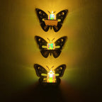 3 Butterfly Wall Shelves with 3 FREE Artificial LED Candles